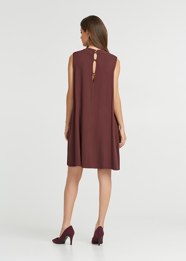 A line mini dress with pockets