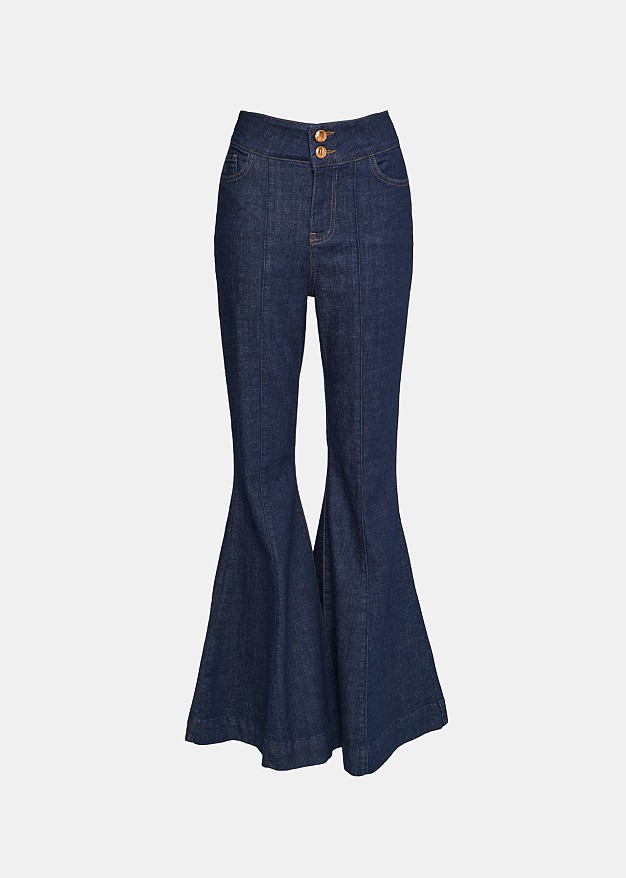 Denim bell pants