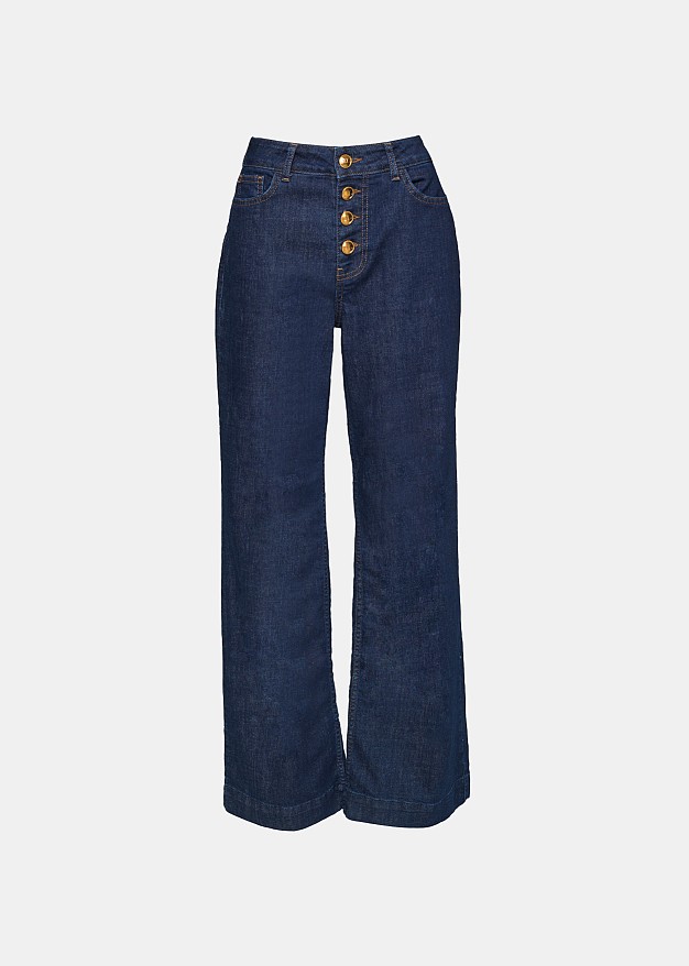 Denim wide leg trousers