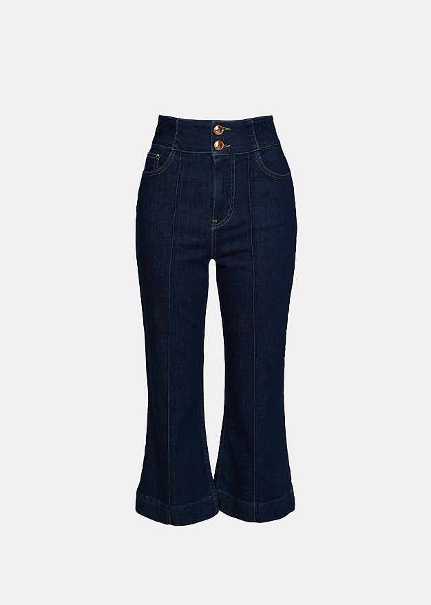 Pantaloni crop din denim