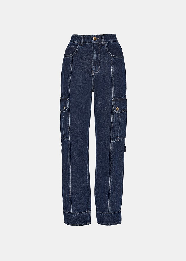 Cargo denim pants