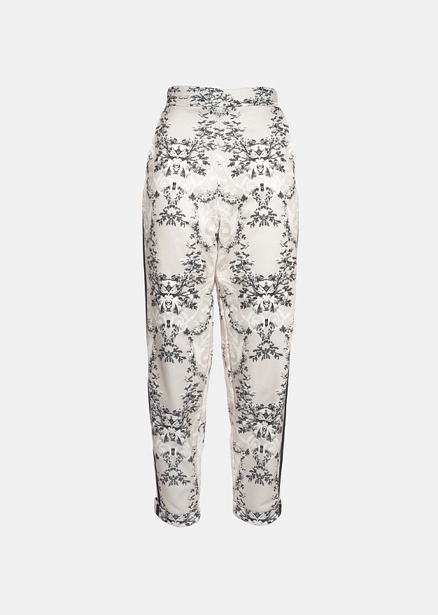 Printed straight-leg pants