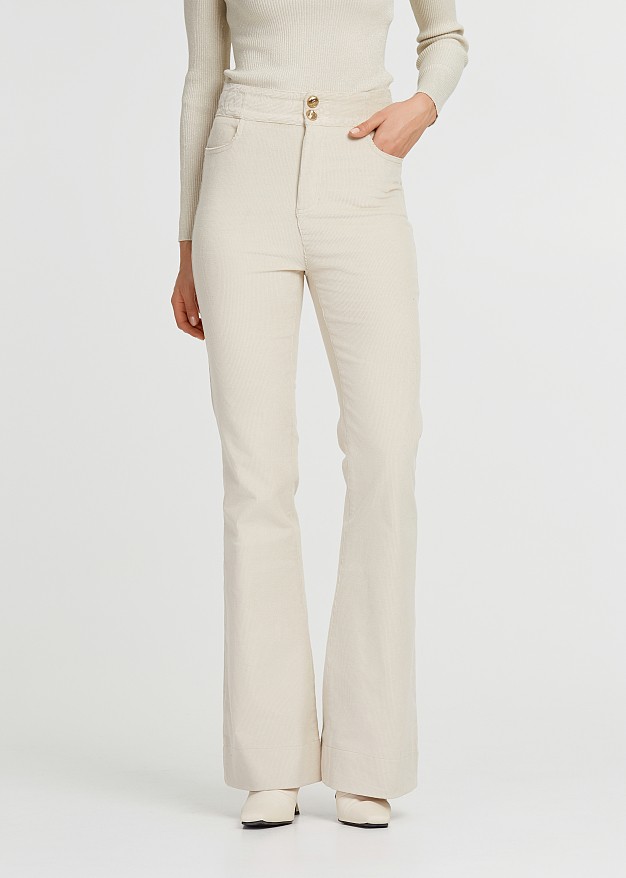 Corduroy flared pants