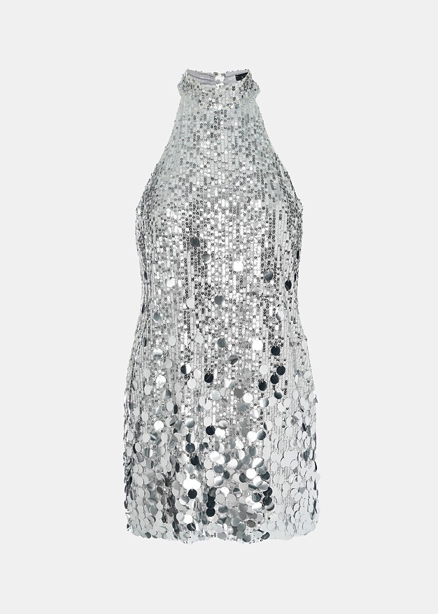 Halter sequined dress