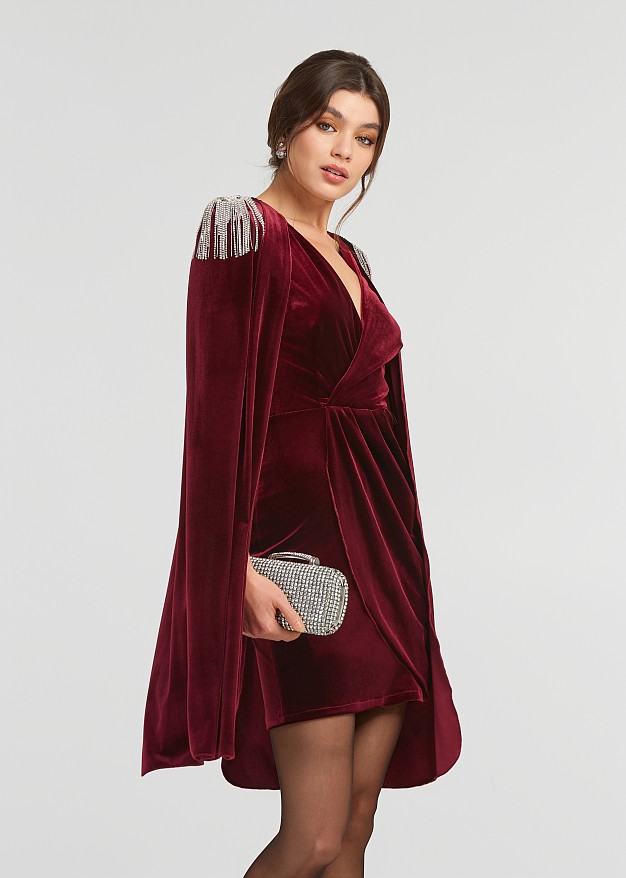 Mini dress with oversize sleeves