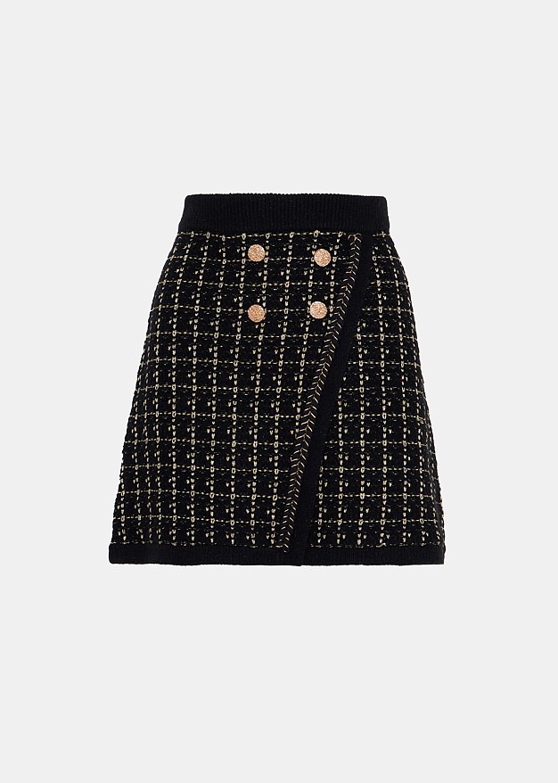 Mini skirt in tweed look