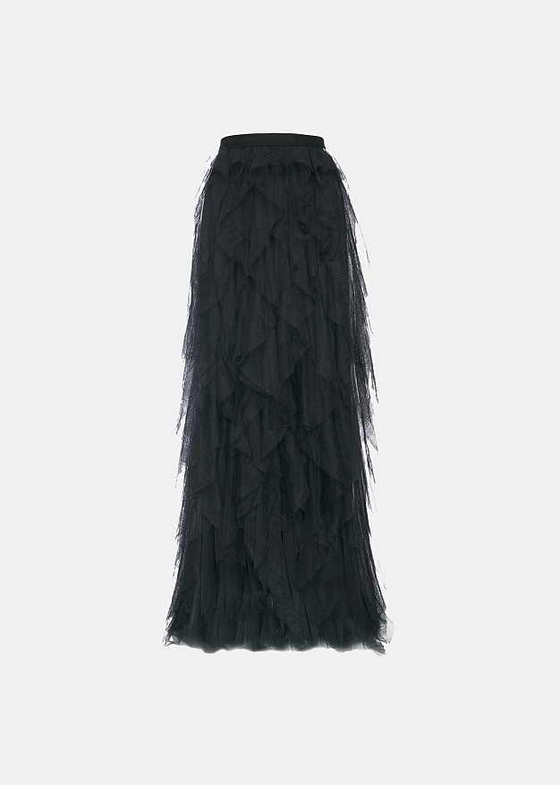 Maxi skirt with tulle