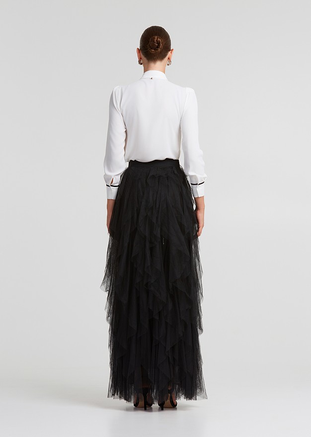 Maxi skirt with tulle