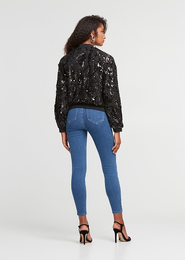 Puffer sequined jacket