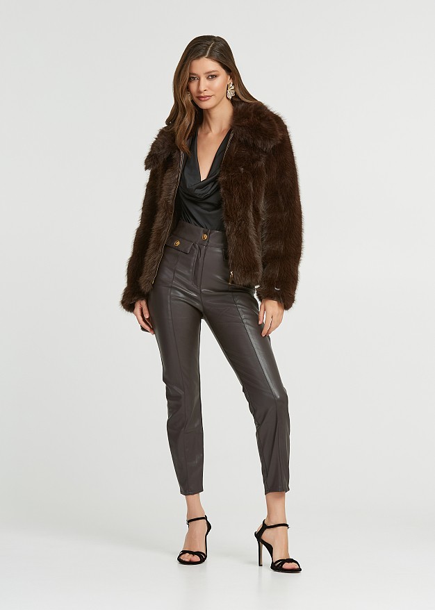 Faux fur in short mink look