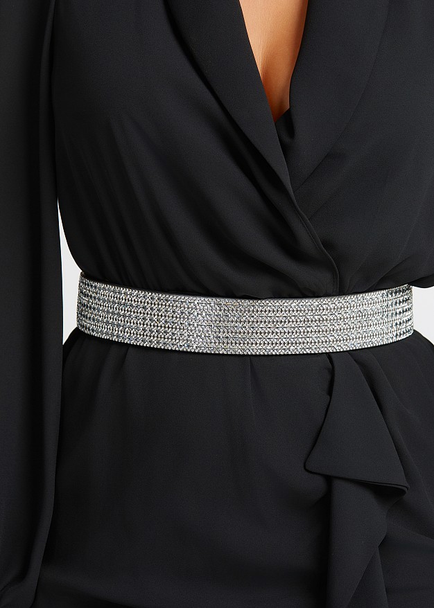 All over rhinestones belt