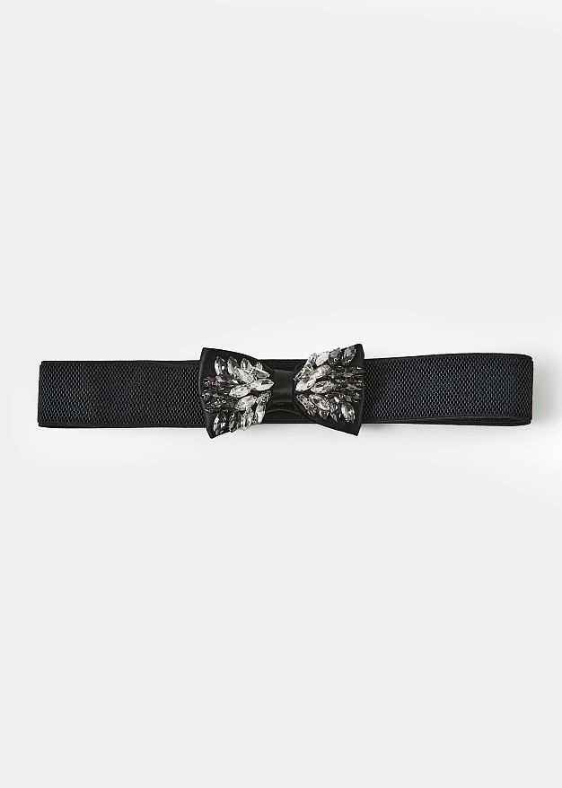 Elasticated belt with bow