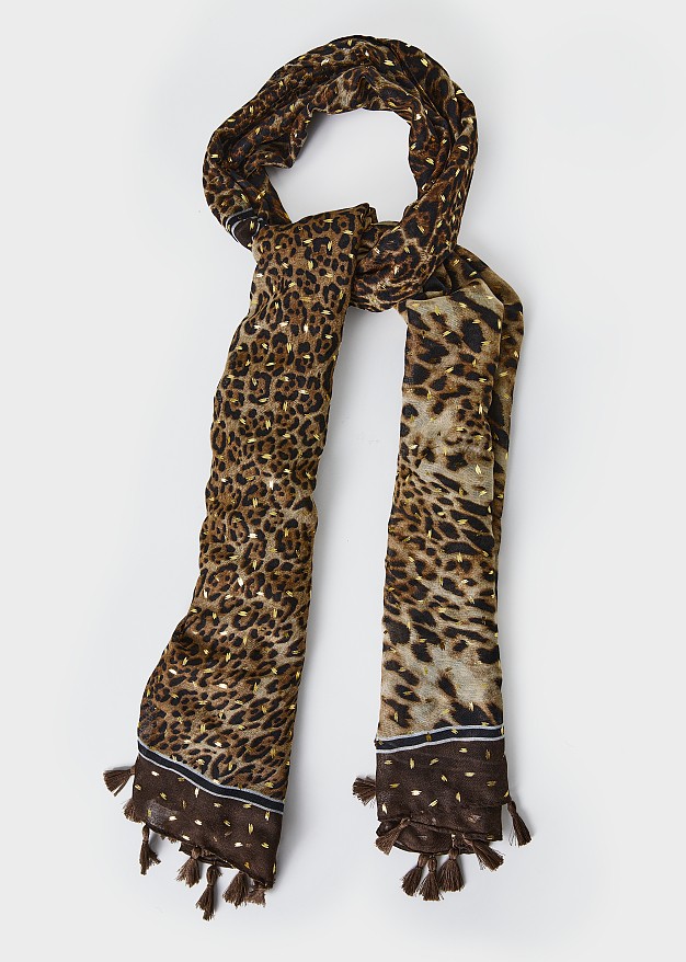 Animal print scarf