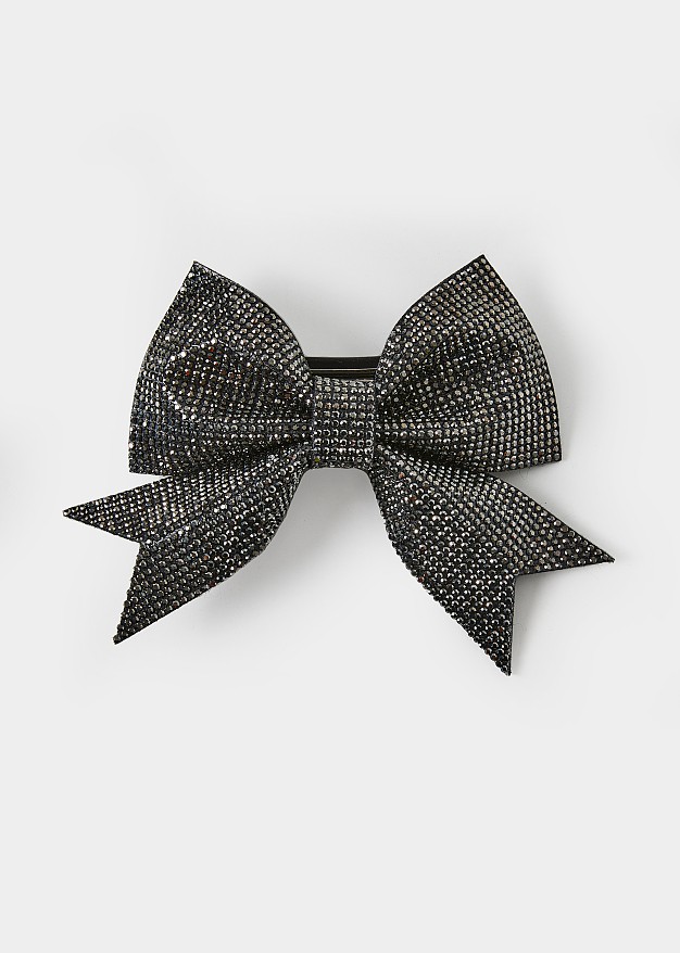 Barrette bow hair clip in strass