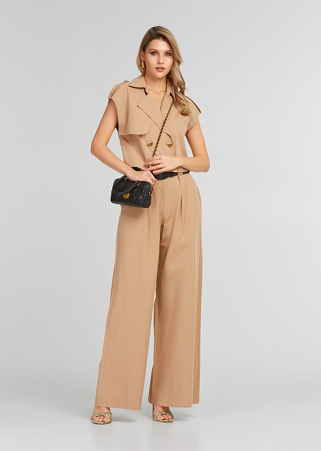 Pants gabardine wide leg