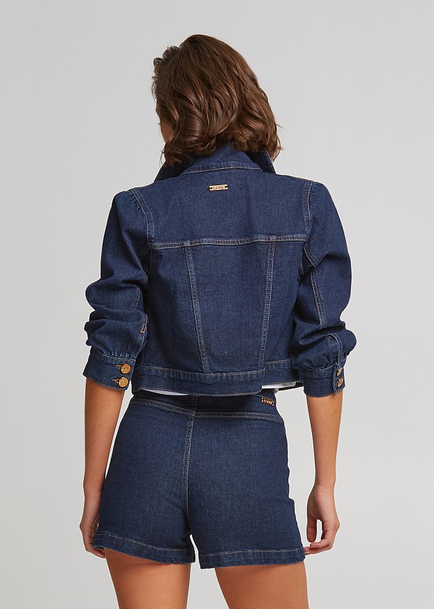 Denim jacket with sleeves 3/4