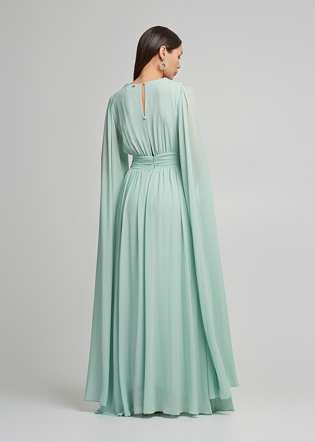 Split angel sleeve maxi dress