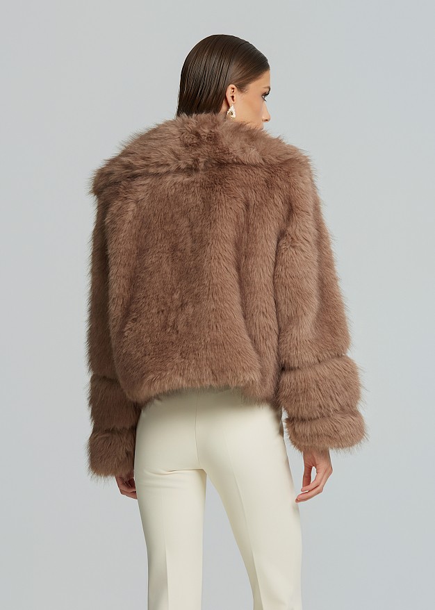 Short faux fur jacket | LYNNE