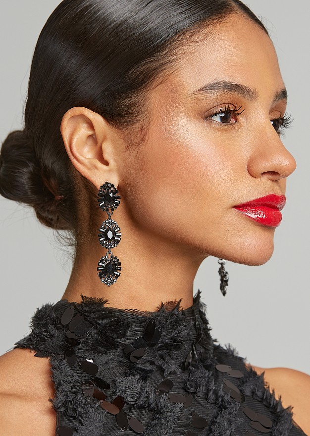 Simple Elegant For Statement Earrings Earrings To Wear With Black Dress  Oversized Crystal Drop Earrings LYNNE