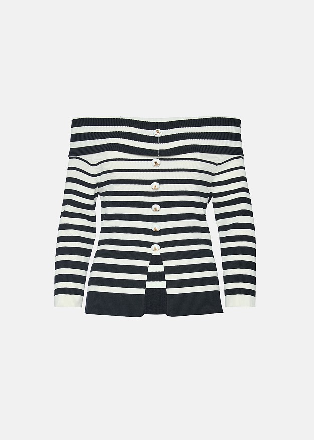 Striped knitted top