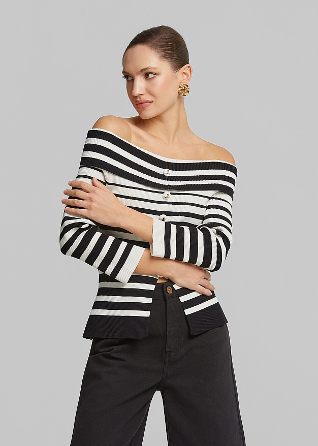 Striped knitted top