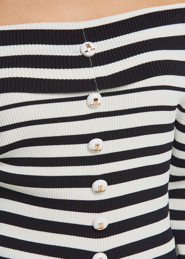 Striped knitted top