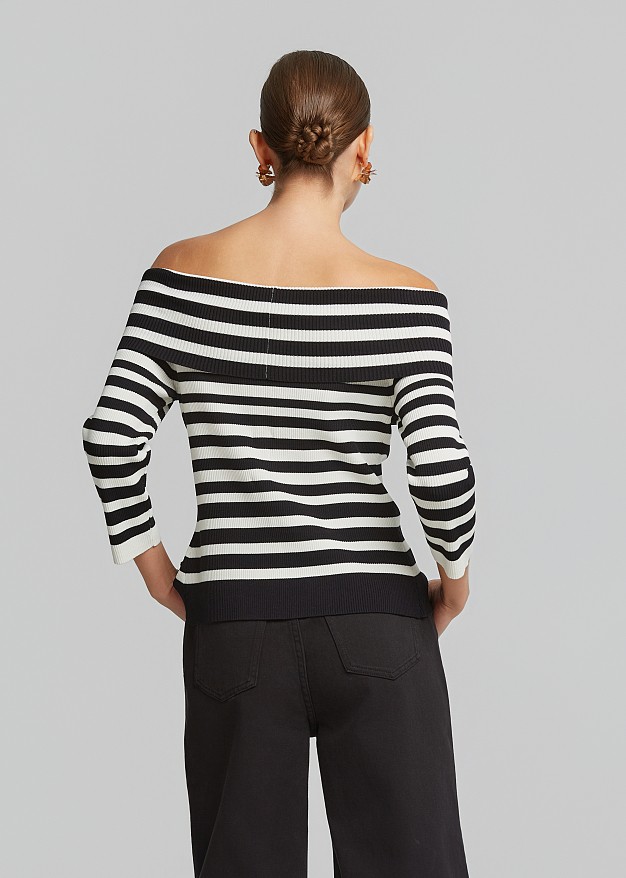 Striped knitted top