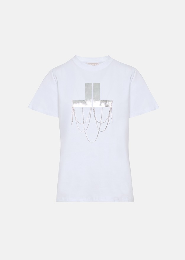 Logo T-shirt with chains