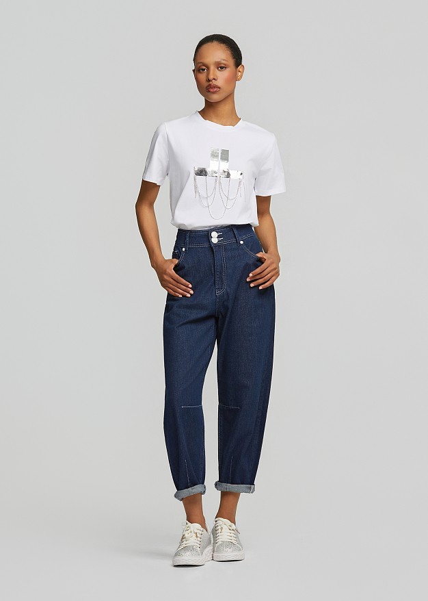 Logo T-shirt with chains