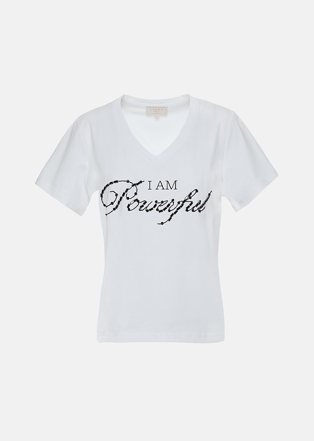 T-shirt with embroidered sequins