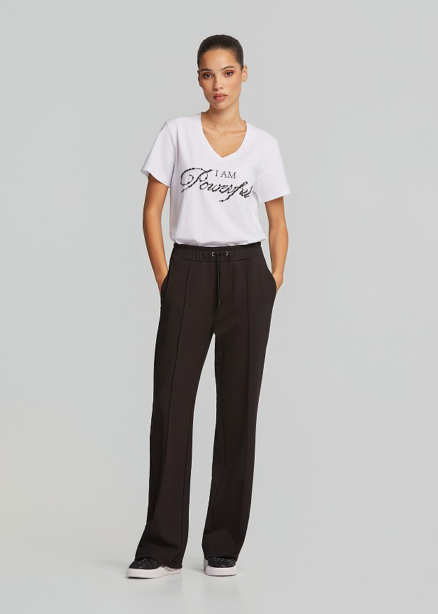 T-shirt with embroidered sequins