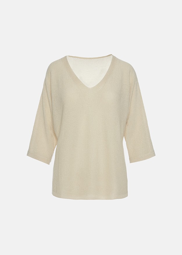 Knitted blouse with 3/4 sleeves