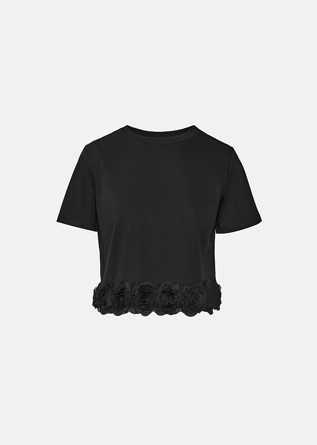 Crop embellishment top