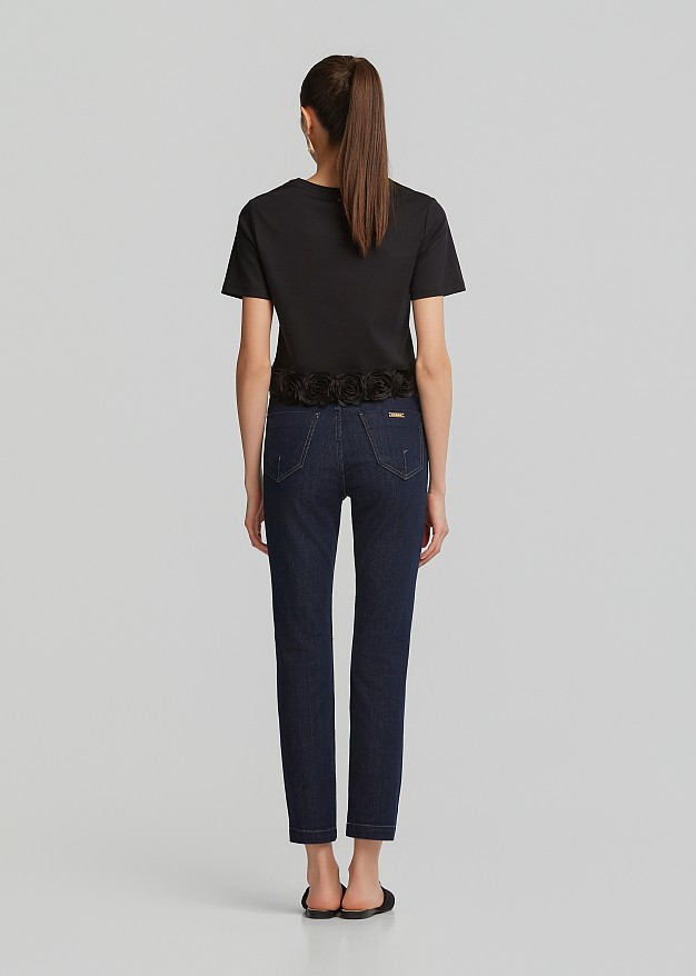 Crop embellishment top