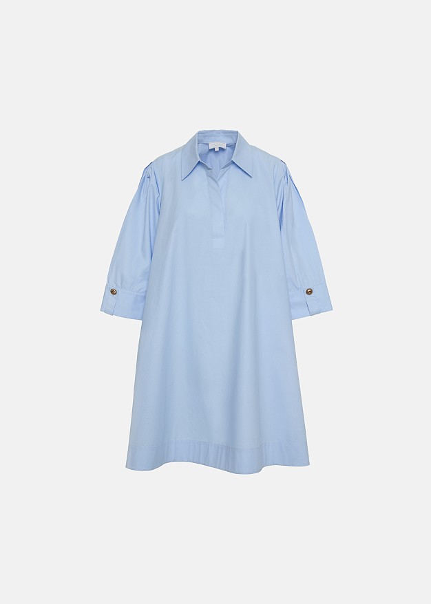 Poplin mini dress in A line