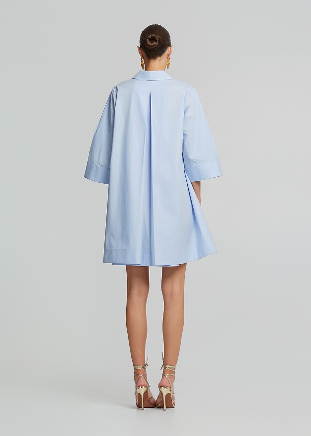 Poplin mini dress in A line