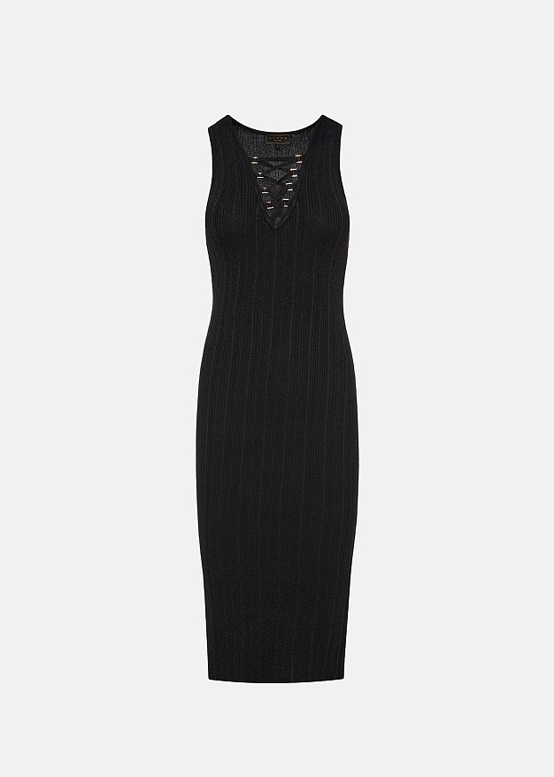 Midi knitted lurex dress