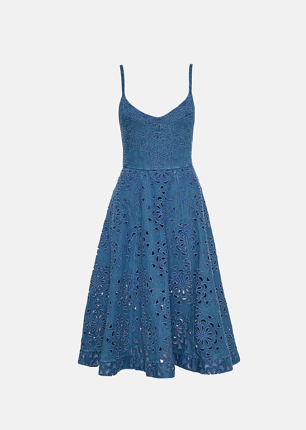 Broderie lace denim dress | LYNNE Broderie lace denim dress | LYNNE