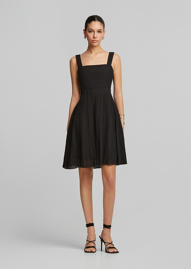 Broderie lace mini dress