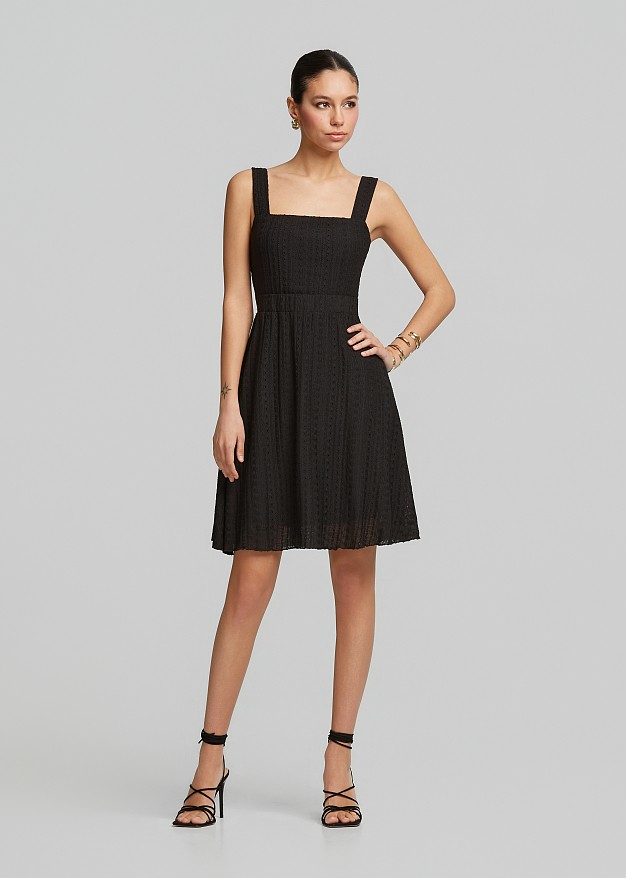 Broderie lace mini dress