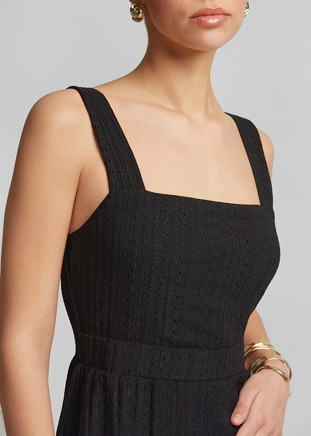 Broderie lace mini dress