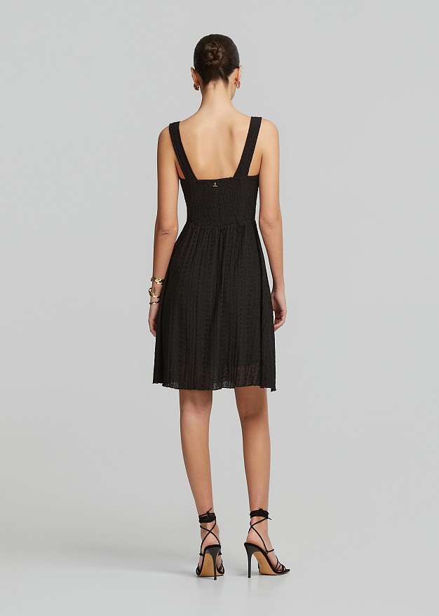 Broderie lace mini dress