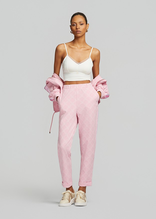 Embossed logo jogger pants