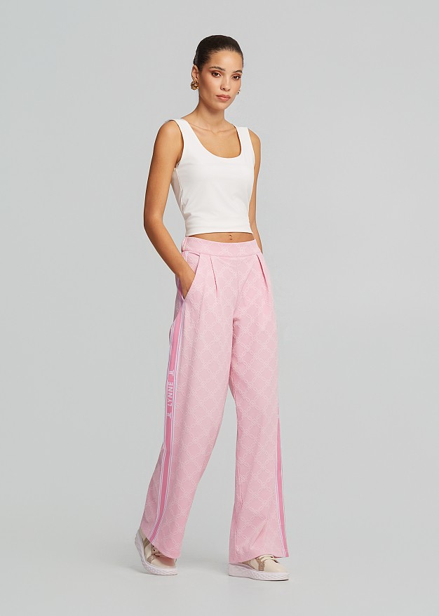 Pantaloni jogger cu logo în relief
