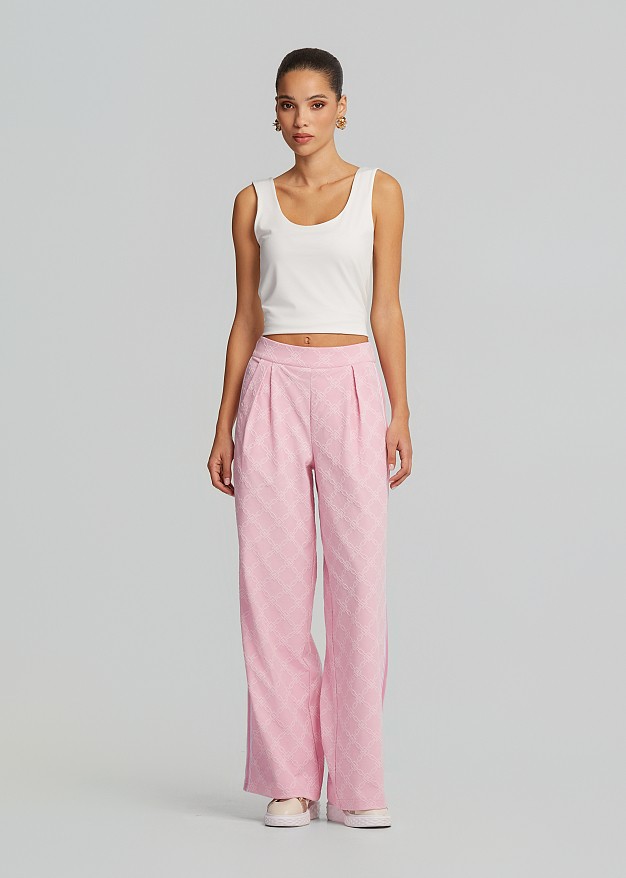 Pantaloni jogger cu logo în relief