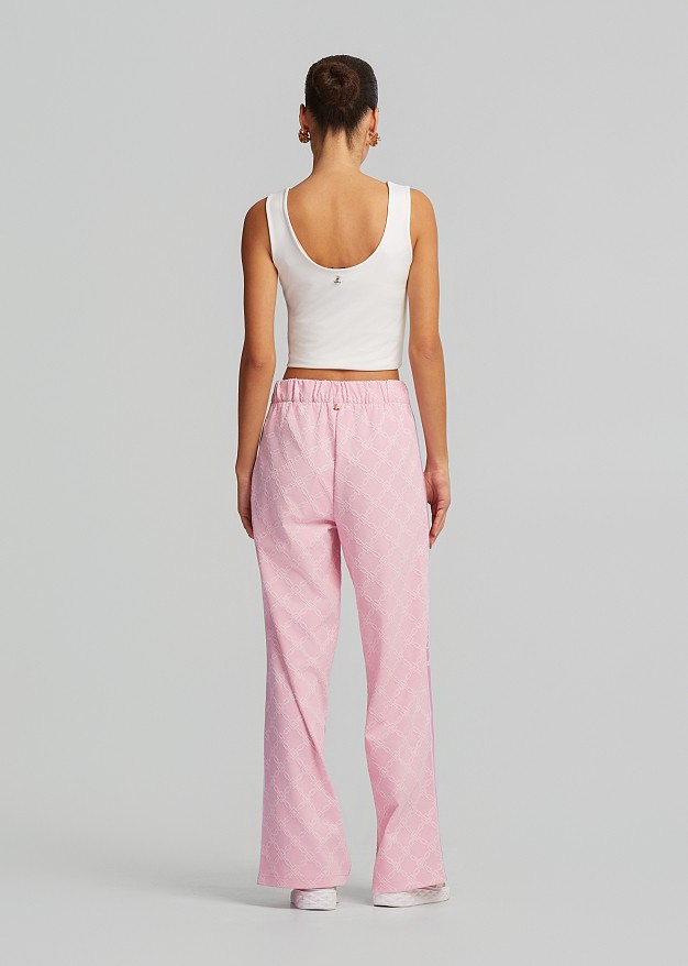Pantaloni jogger cu logo în relief