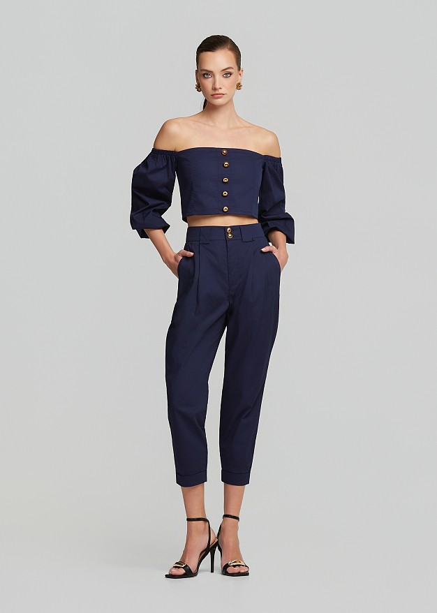 Poplin trousers