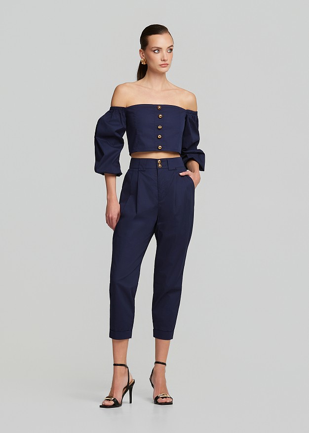 Poplin trousers