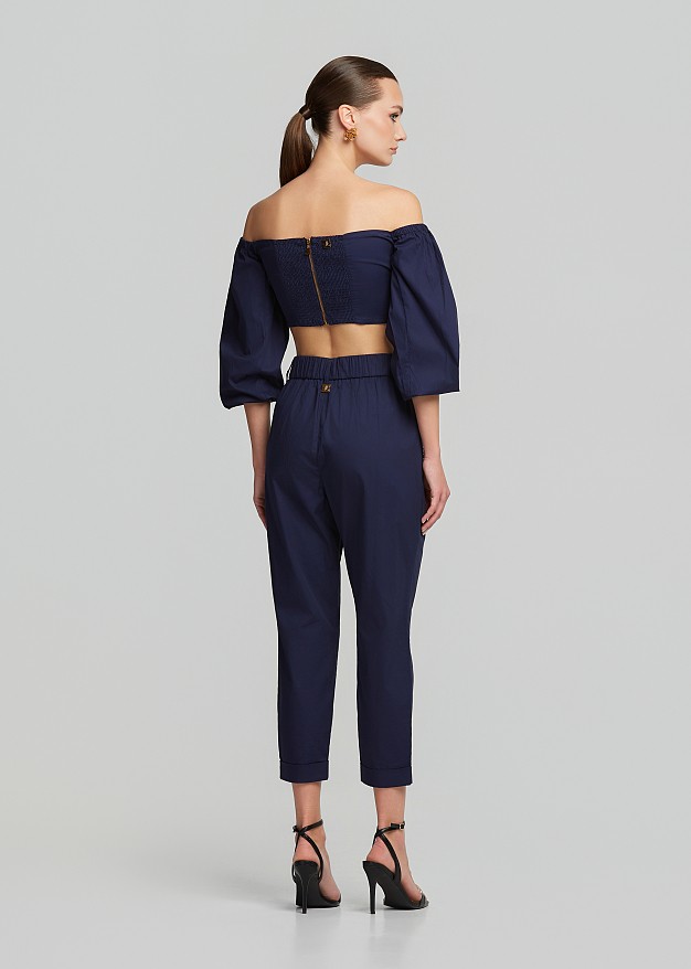 Poplin trousers