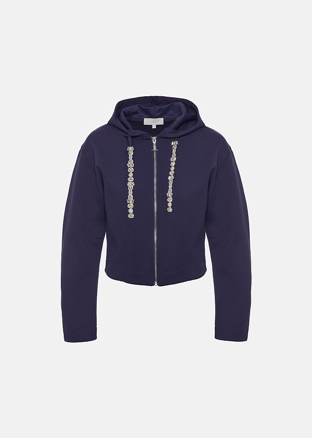 Short tracksuit jacket with hood
